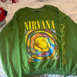 Urban Outfitters Green Nirvana Crewneck